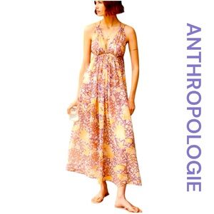 ANTHROPOLOGIE Cutout Floral Maxi Dress, Size M.